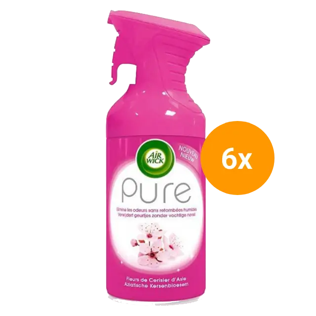 Air Wick - Luchtverfrisser Spray - Aziatische Kersenbloesem - 6x 250ml voordeelverpakking Dunklow