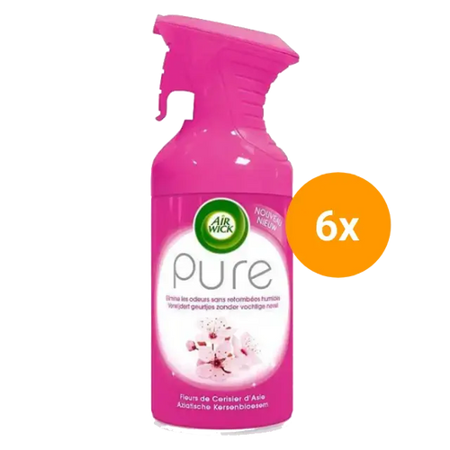 Air Wick - Luchtverfrisser Spray - Aziatische Kersenbloesem - 6x 250ml voordeelverpakking Dunklow