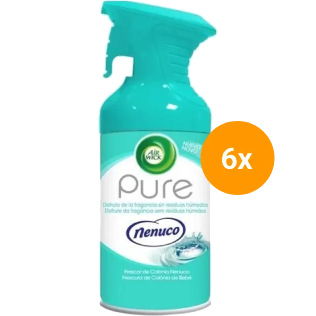 Air Wick Pure Nenuco Luchtverfrisserspray - 6x 250 ml voordeelverpakking Dunklow