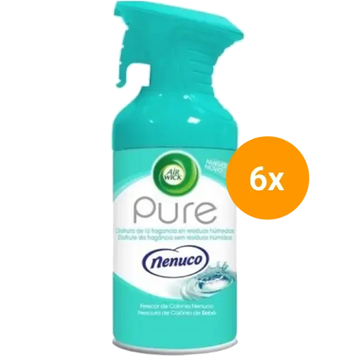 Air Wick Pure Nenuco Luchtverfrisserspray - 6x 250 ml voordeelverpakking Dunklow