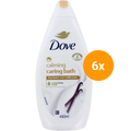 Dove Douchegel - Calming Caring Shea butter & Vanille 6 x 450ml voordeelverpakking Dunklow
