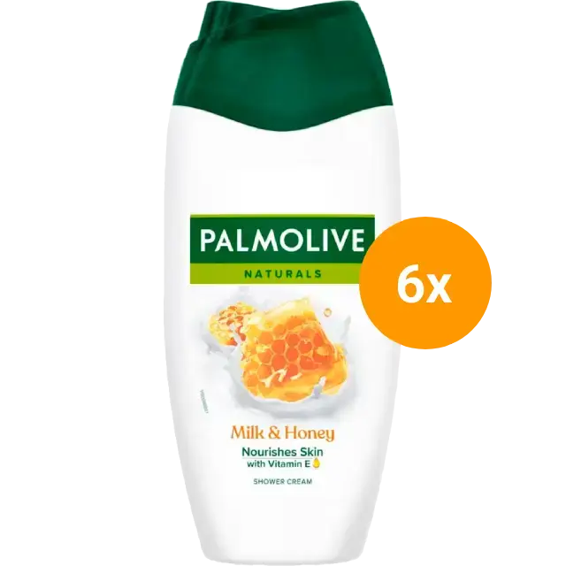 Palmolive Douchegel - Honing & Melk 6 x 250 ml voordeelverpakking Dunklow