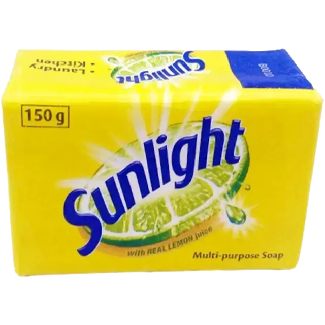 Sunlight - Multi-Purpose zeep met echte Citroensap - Huishoud Zeep - voor de Was en Keuken - 150 g Dunklow