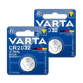 Varta -CR 2032 Knoopcel batterij 2 Stuks- Lithium professioneel - 3 Volt Dunklow