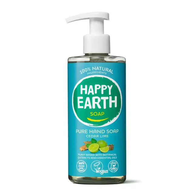 Happy Earth 100% Natural Hand Zeep – Cedar Lime 300 ml. - Dunklow